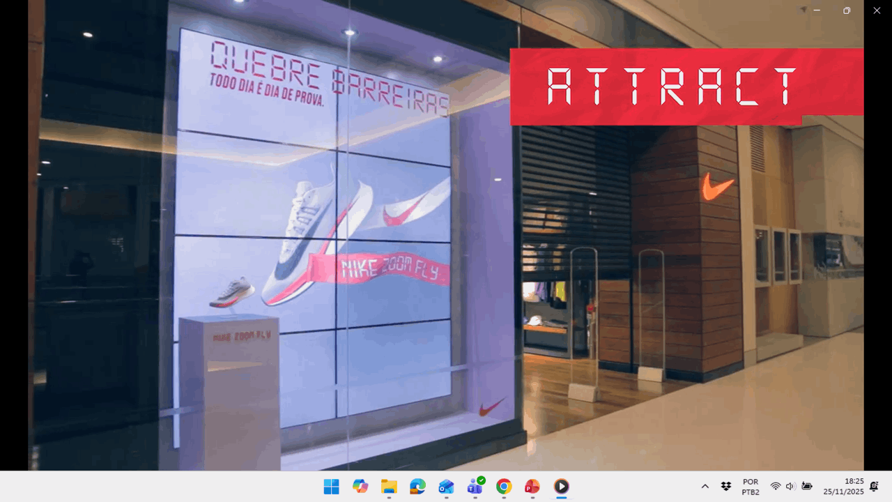 Ativação Nike Zoom Fly executada em loja